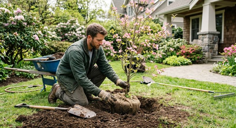Japanese Cherry Tree Planting in Ventura County, CA