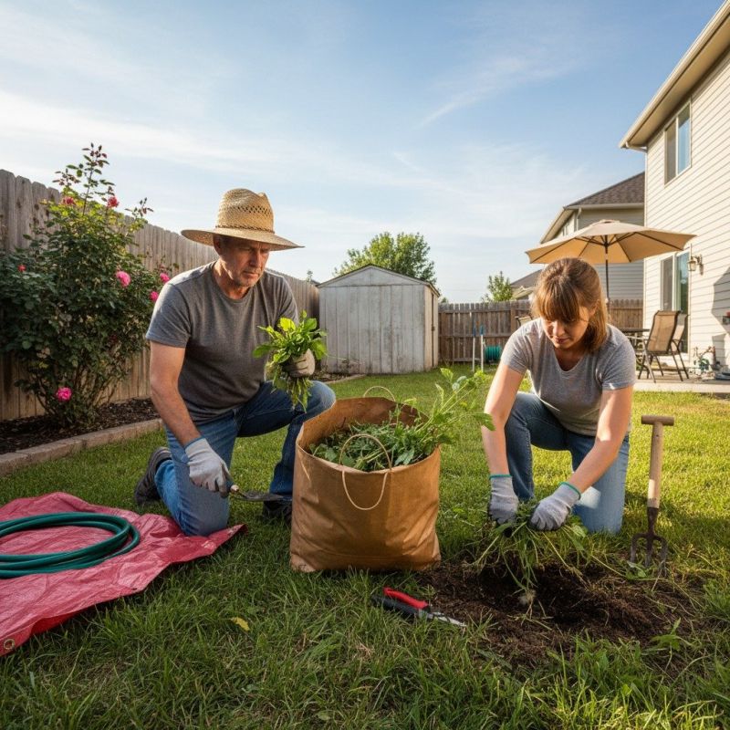 Weeding And Mulching